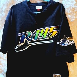 Mitchell & Ness Black Tampa Bay Devil Rays Jersey Baseball Jersey In Sz 2XL $70